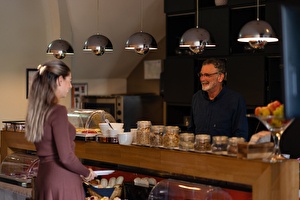 Our helpful breakfast hosts are ready to help you